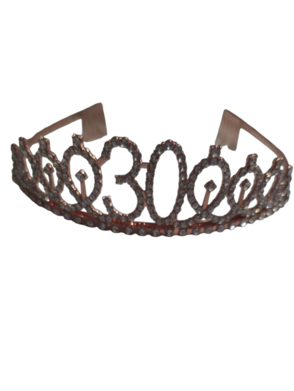 Women's Unbranded 30th Birthday Tiara Hair Accessory One Size Rose Gold